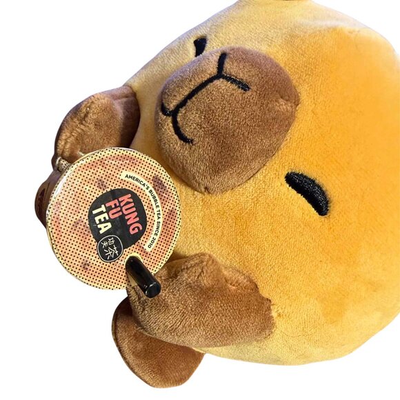 Kung Fu Tea Bear Plush Holding Cup | ZURU | 5” Kawaii Coffee Shop Collectible - Picture 3 of 9